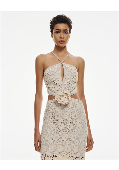 Knitted lace dress ACCESS fashion | 53-3419-239ECRU